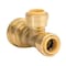 Quickfitting 3/4in Push-to-Connect x 1/2in Push-to-Connect x 1/2in Push-to-Connect Brass Reducing Tee Fitting LF815R - alternate 1